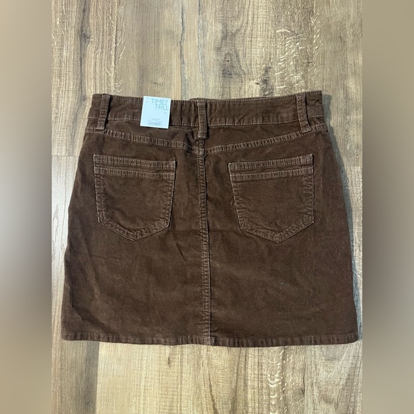 Time and Tru Women's Corduroy Mini Skirt- Warm Coffee - Picture 7 of 7